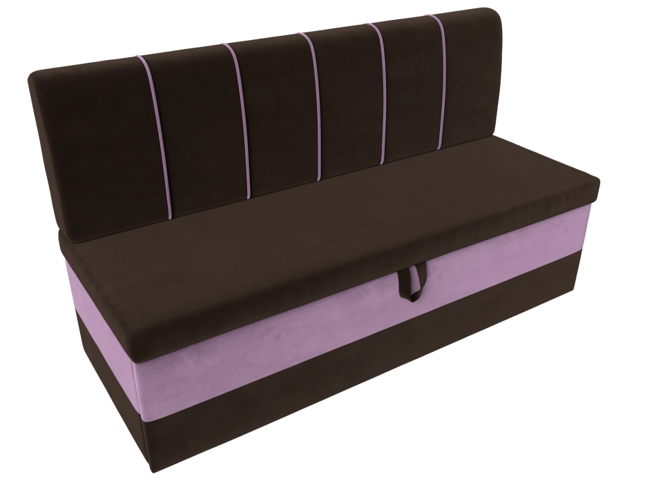 Диваны кровати со спальным местом, Прямой диван Энигма, микровельвет, коричневый