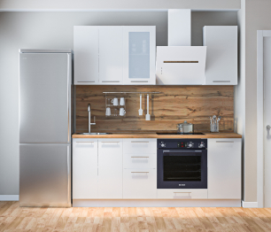 Кухонный гарнитур Регина Белый/Анна МДФ Белый глянец 2 м