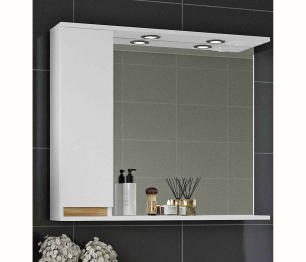 Зеркало-шкаф Francesca Avanti  Венеция Bianco 80 белый левый