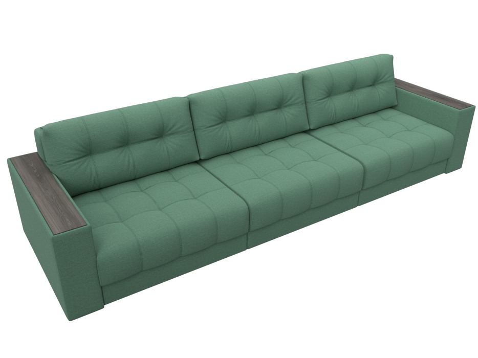 Дизайнерские диваны для гостиной, Диван прямой с декором Лига-049 НПБ Лонг, рогожка Амур