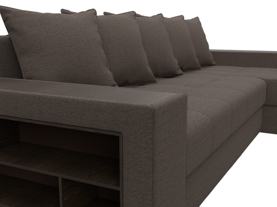 Диваны угловые в гостиную, Диван угловой Дубай правый угол, рогожка Амур