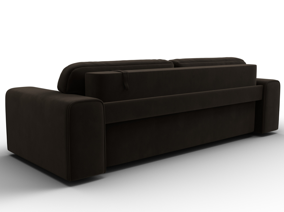 Диваны с ящиком для белья, Прямой диван Лига-029, микровельвет