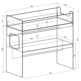 Двухъярусная кровать Легенда CC603-606 75х175