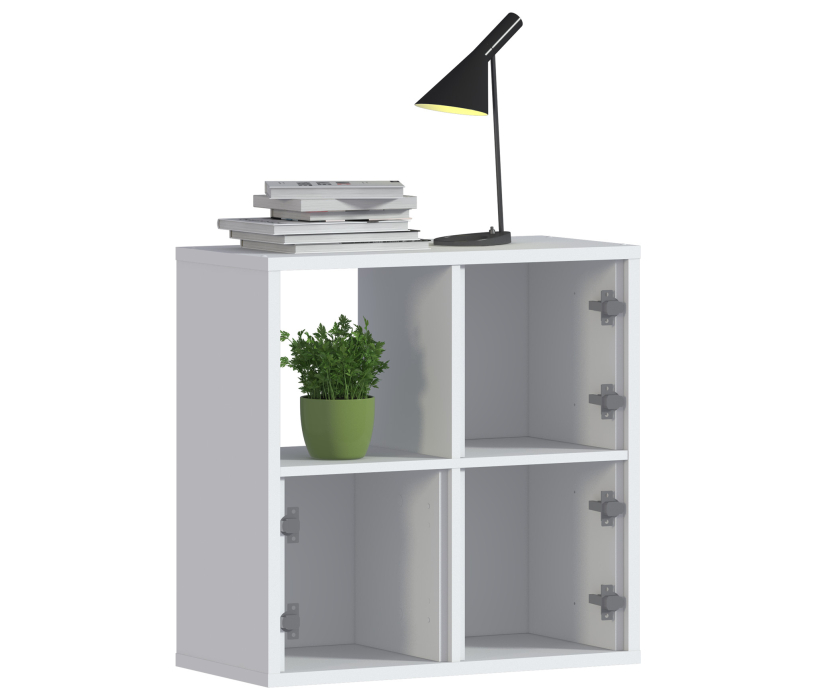 Стеллажи, Стеллаж Кито СБ-3241 Белый с дверцами