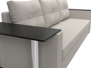 Диван прямой Атланта со столом слева, рогожка Амур