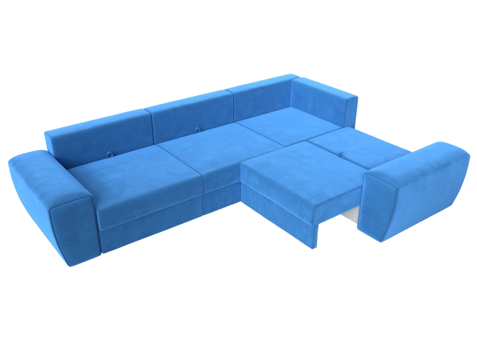 Диваны угловые в гостиную, Диван угловой Лига-008 Long правый, велюр