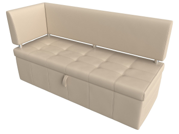 Кухонный прямой диван Стоун с углом левый, экокожа