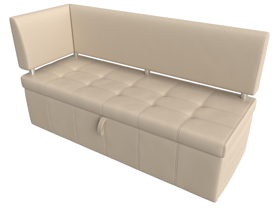 Диваны угловые кухонные, Кухонный прямой диван Стоун с углом левый, экокожа