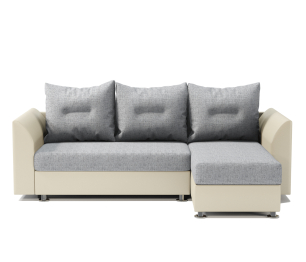 Угловой диван Ария Скала правый, шенилл / экокожа