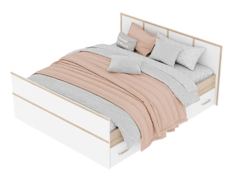 Кровать 1.6 LIGHT МС Сакура с основанием