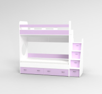 Для подростка, Трехъярусная кровать Юниор,  Белый