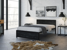 Кровати 120х190, Кровать Титан Лофт 120 без ящиков (черный)