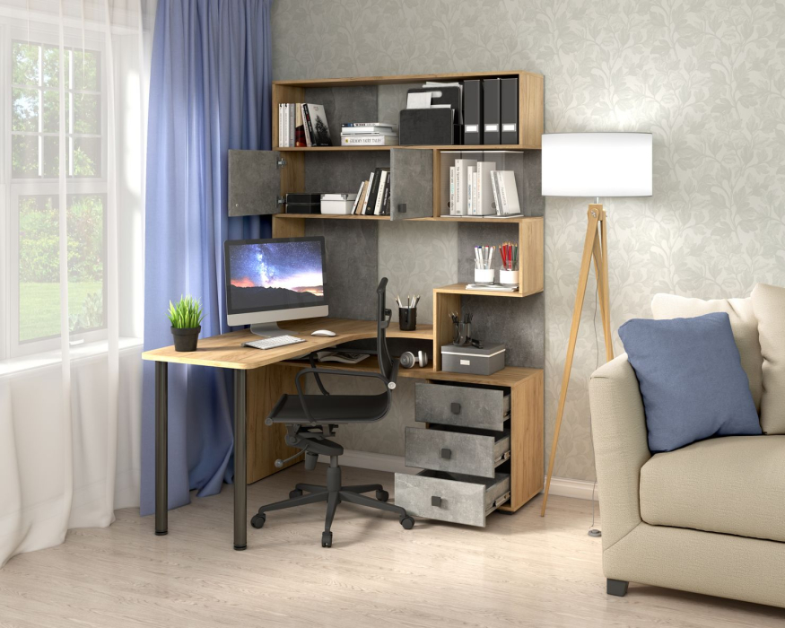 Угловые компьютерные столы, СК 10 Стол компьютерный ЛЕВЫЙ