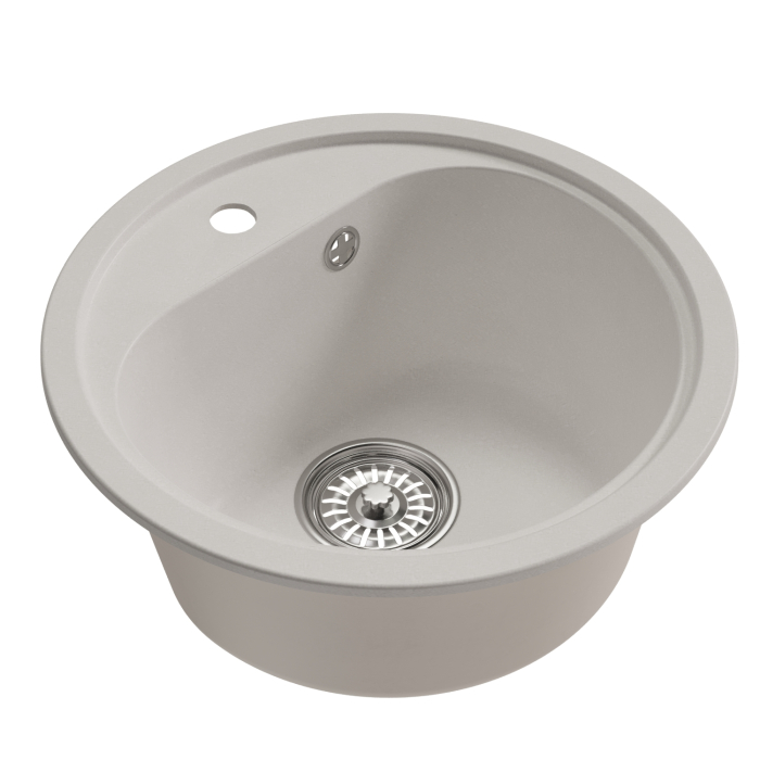 Кухонные мойки, Мойкa ML-GM10 круглая, 440мм (глуб. чаши 180) NEW*