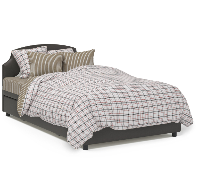 Мягкая кровать, Кровать тахта Шарм 160 с подъемным механизмом, шенилл / экокожа