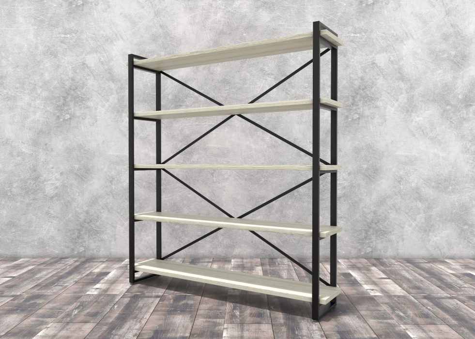 Стеллажи, Стеллаж Айсберг Лофт 160х182-2 черный