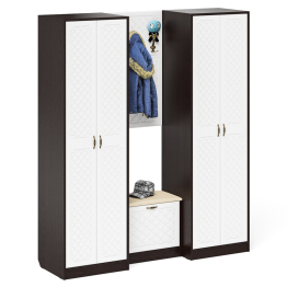 Модульная мебель для прихожей П-6 № 9 МДФ фрезеровка ромб