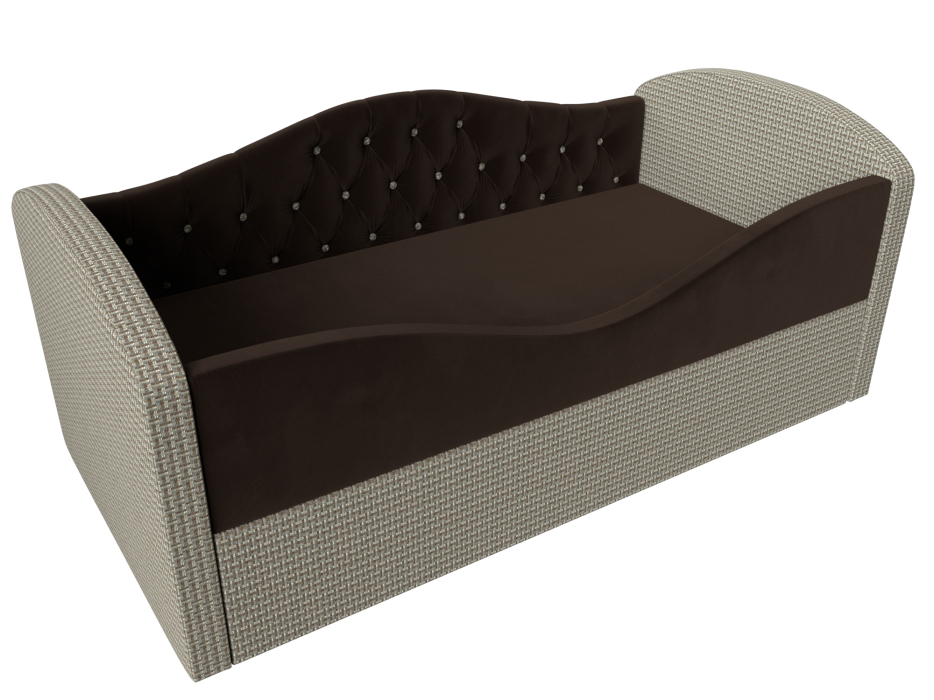 Кровати одноярусные, Детская кровать Сказка Люкс, микровельвет