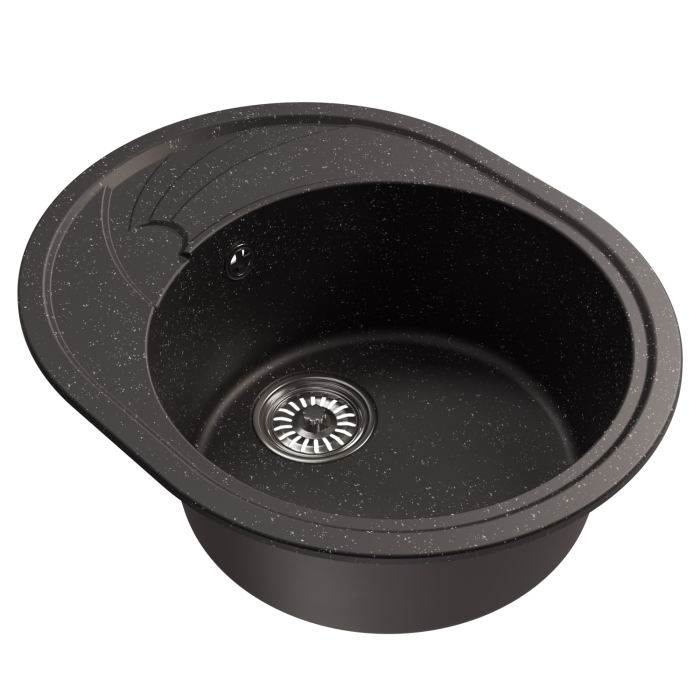 Кухонные мойки, Мойка ML-GM17 овальная с крылом, 580*470*180мм NEW*