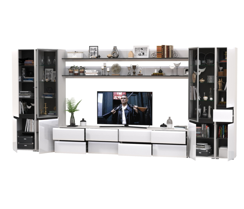 Стенки для гостиной, Сидней мебель в гостиную модульная комплектация № 118