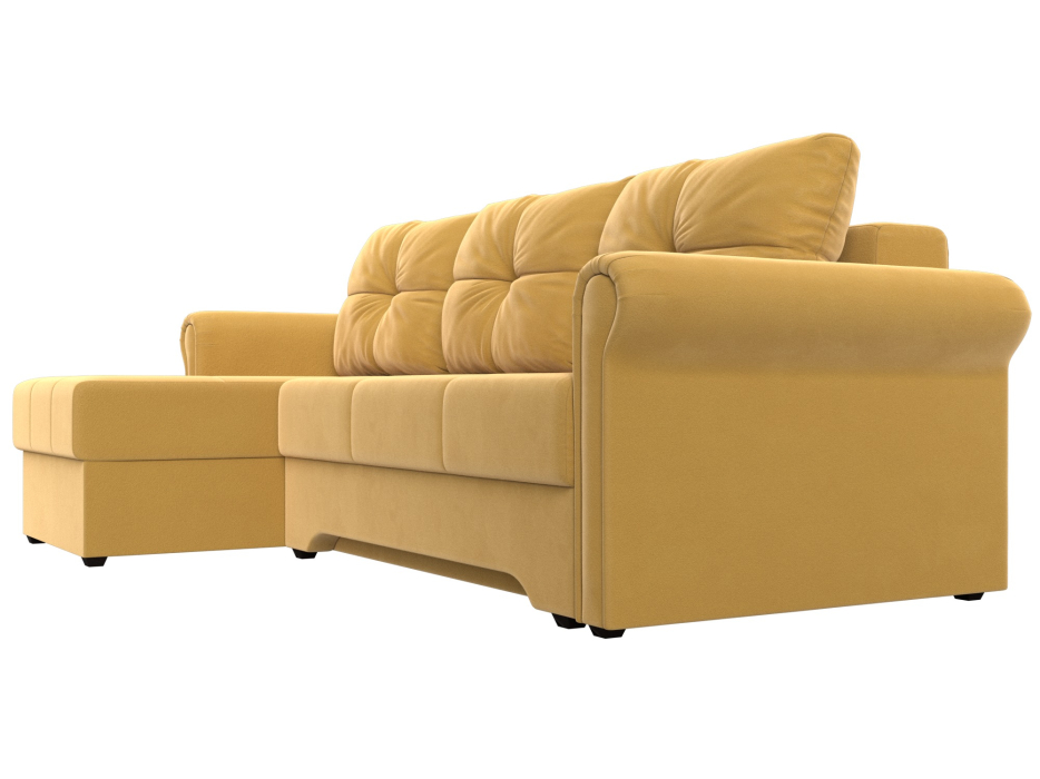 Диваны угловые в гостиную, Угловой диван Леон левый угол, микровельвет