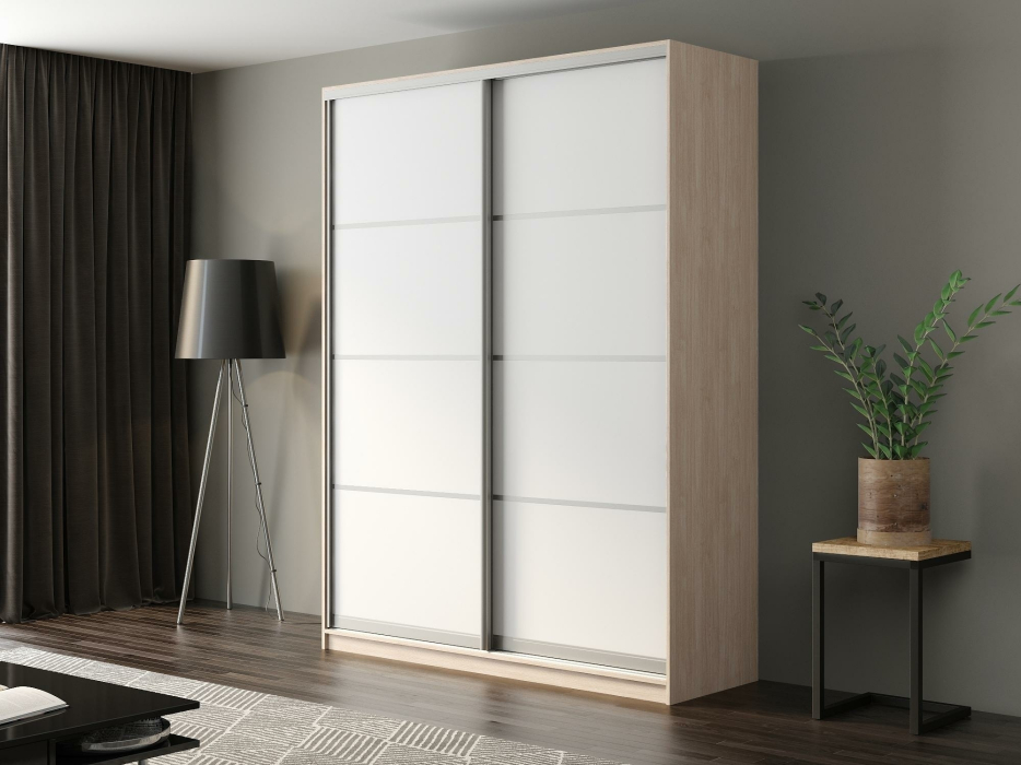 Шкафы-купе, Шкаф-купе Айсберг 180 ШАМОНИ СВЕТЛЫЙ (белый/глухой)