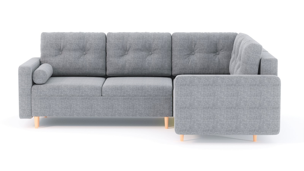 Диваны угловые в гостиную, Диван-кровать угловой еврокнижка-пантограф Белфаст модульный, рогожка