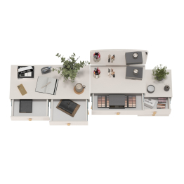 Туалетный стол с зеркалом Афина и стол на ножках