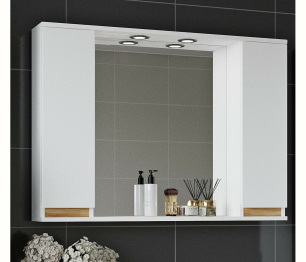 Зеркало-шкаф Francesca Avanti  Венеция Bianco 100 белый 2 шкафа