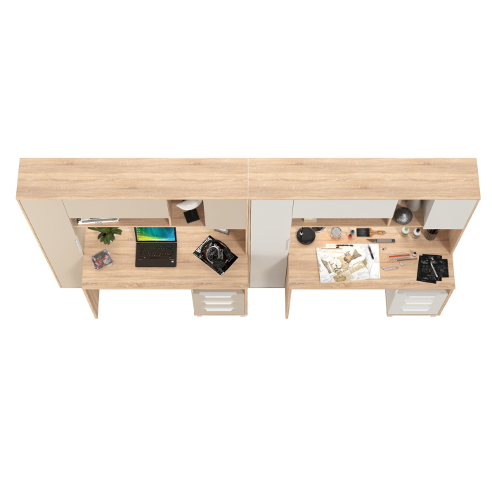 Детские столы, Компьютерные столы для домашнего офиса с тумбочками Комфорт 12.95N