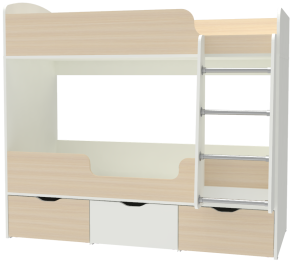 Кровать двухъярусная Малыш Двойняшка, Белый