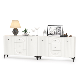 Два Комода Валенсия можно использовать как ТВ-тумбу