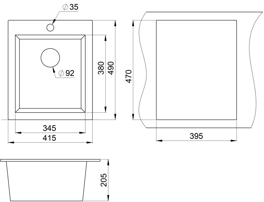 Кухонные мойки, Кухонная мойка GRANULA GR-4201