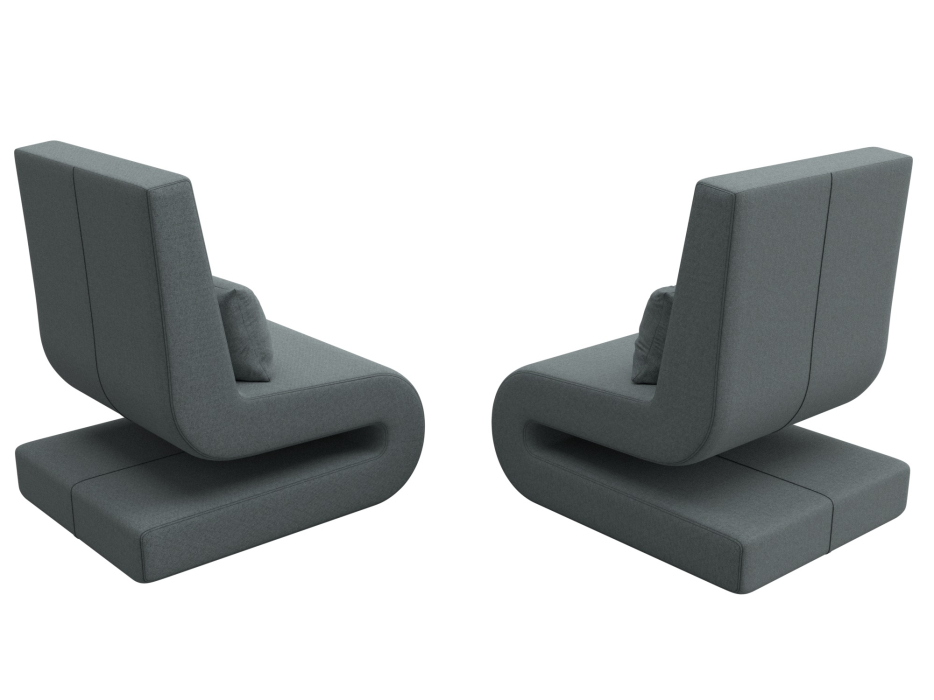 Кресло для отдыха, Кресло Волна (2 шт.), рогожка Амур