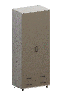 Шкафы двухстворчатые, Модульная система Грейс Шкаф ШК-5005  Снежный Ясень