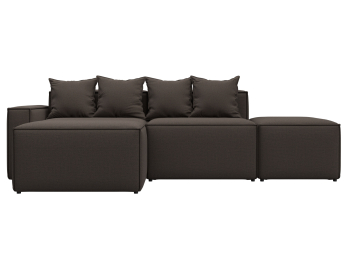 Диван угловой модульный Лига-063 угол левый, рогожка Амур