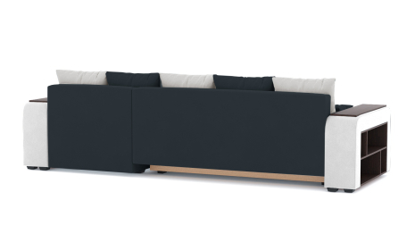 Диван-кровать угловой Дубай еврокнижка, велюр +кож.зам