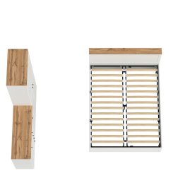 Мебель для спальни Остин из кровати 1600 с основанием и шкаф двудверного с комодом 16.221