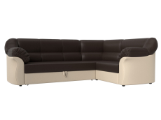 Диваны угловые в гостиную, Диван угловой Карнелла правый угол, экокожа
