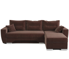 Диваны угловые в гостиную, Угловой диван ЕвроШаг правый, велюр