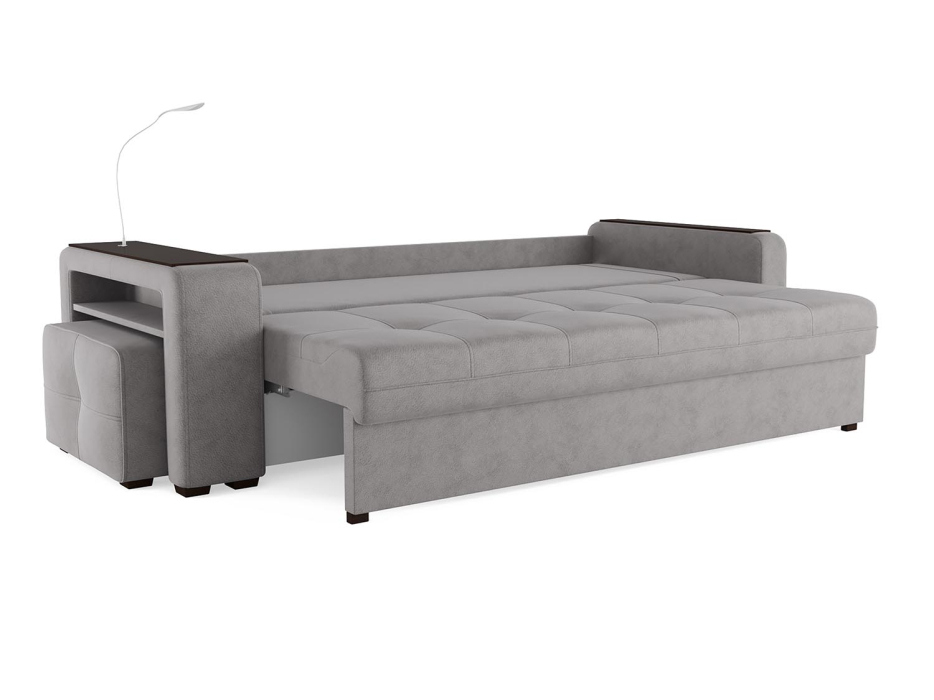 Диваны прямые, Диван-кровать прямой Smart 4 пантограф пуф слева Микрофибра