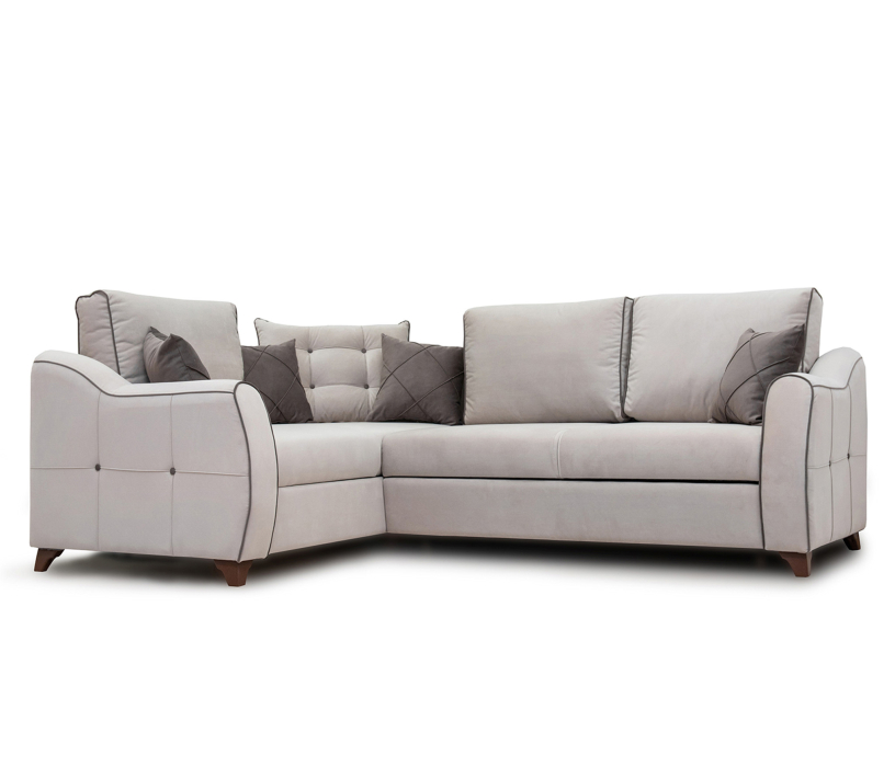 Диваны угловые в гостиную, Угловой диван Френсис, Велюр Амиго