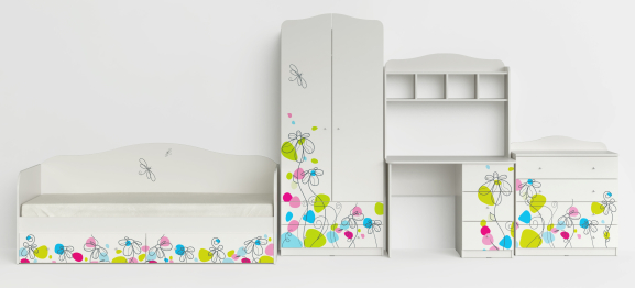 Комод для детской Цветы