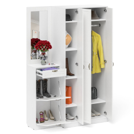 Модульная прихожая с зеркалом П-6-500 № 49 фрезеровка прованс