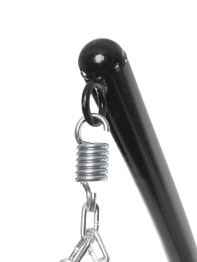 Подвесное кресло ДЛЯ ДВОИХ ЛЮКС с ротангом чёрное