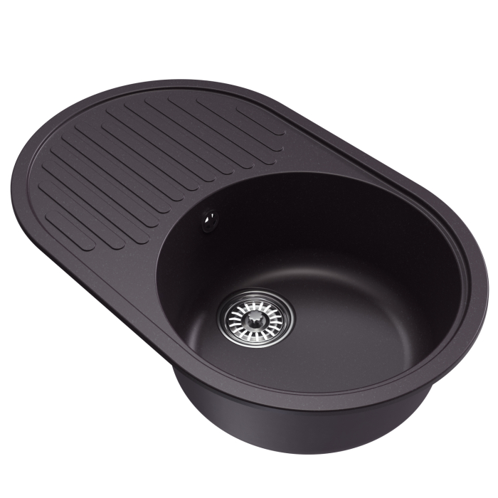 Кухонные мойки, Мойка ML-GM16 овальная с крылом, 730*460*180мм NEW*