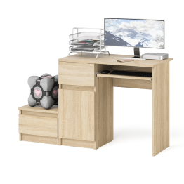 Стол компьютерный Мори МС-1 левый с тумбой