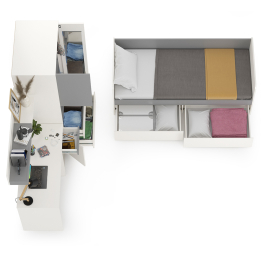 Молодёжная мебель в детскую комнату Торонто № 25