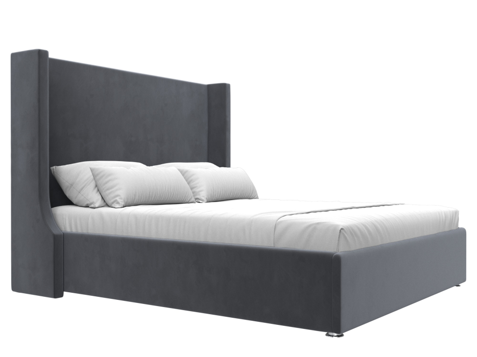 Мягкая кровать, Кровать интерьерная Ларго 160, велюр