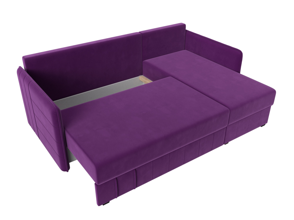 Диваны угловые в гостиную, Диван угловой Слим универсальный угол, микровельвет